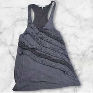 Mystree Gray Ruffle Tank Top Size Small